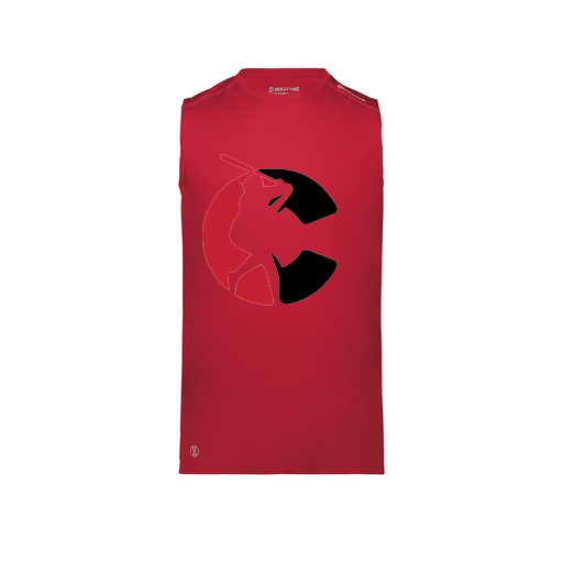 [222593.083.S-LOGO1] Men's CoolDry TankTop (Adult S, Red, Logo 1)