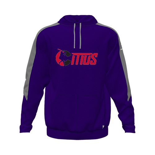[CUS-DFW-HOOD-FLC-LSL-PUR-YXS-LOGO2] Hoodie (Youth XS, Purple, Logo 2)