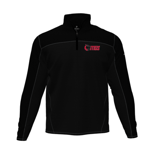 [CUS-DFW-QTRZ-PER-LSL-BLK-AS-LOGO2] Quarter Zip Pullover (Adult S, Black, Logo 2)