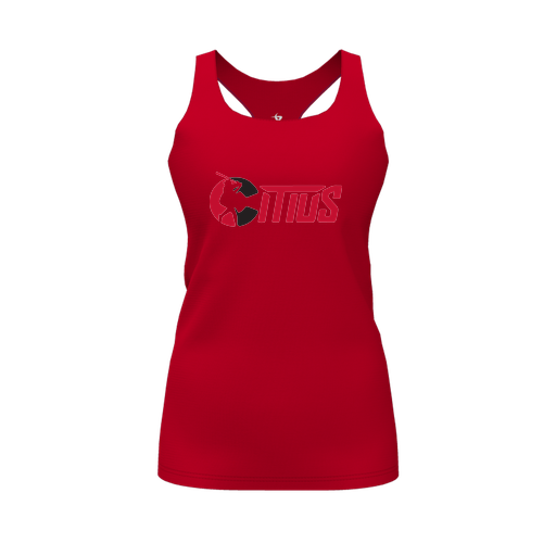 [FT0TRBRD-FYS-LOGO2] Decker Racerback Tank Top (Female Youth S, Red, Logo 2)