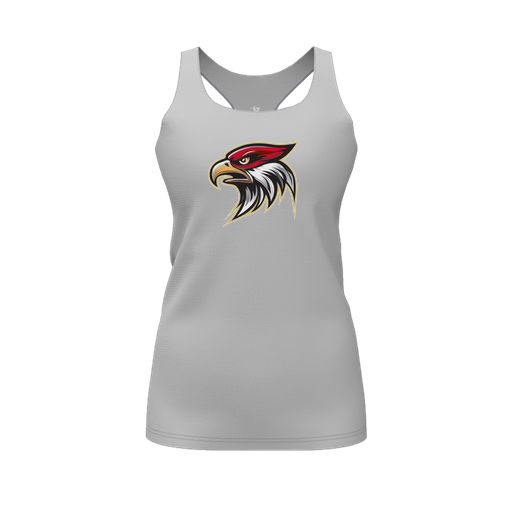 [CUS-DFW-RCBK-PER-GRY-FYS-LOGO1] Racerback Tank Top (Female Youth S, Gray, Logo 1)