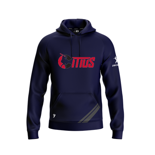 [FOLHSMNV-YXS-LOGO2] Decker Summit Hoodie (Youth XS, Navy, Logo 2)