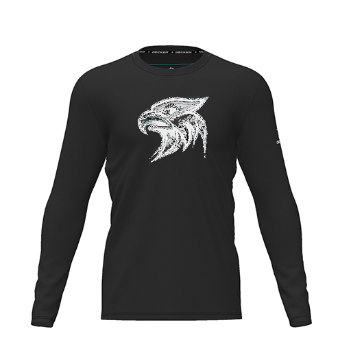 [CUS-DRIF-TEES-PER-CNK-LSL-BLK-YXS-LOGO1] Dri Fit Performance T-Shirt (Youth XS, Black, Logo 1, Long Sleeve)