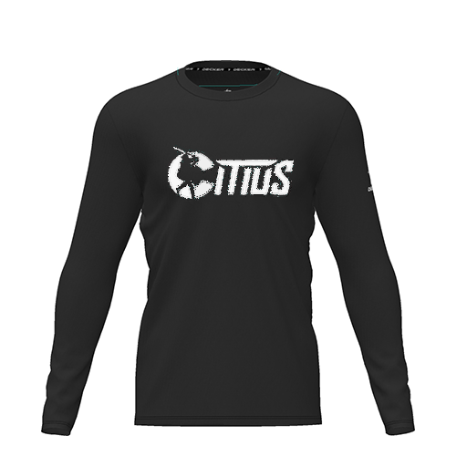 [CUS-DRIF-TEES-PER-CNK-LSL-BLK-YXS-LOGO2] Dri Fit Performance T-Shirt (Youth XS, Black, Logo 2, Long Sleeve)