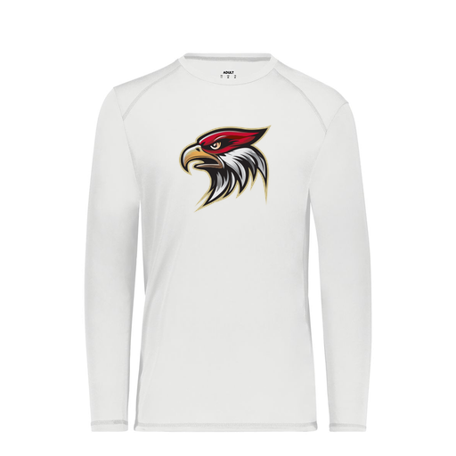 [6845.005.S-LOGO1] Men's SoftTouch Long Sleeve (Adult S, White, Logo 1)
