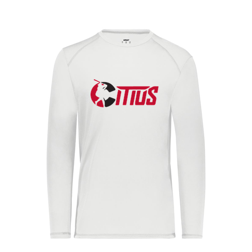 [6845.005.S-LOGO2] Men's SoftTouch Long Sleeve (Adult S, White, Logo 2)