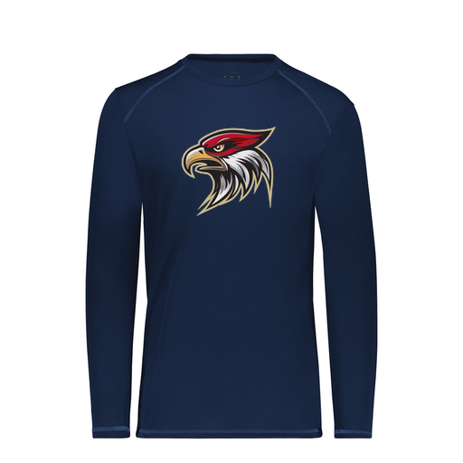 [6845.065.S-LOGO1] Men's SoftTouch Long Sleeve (Adult S, Navy, Logo 1)