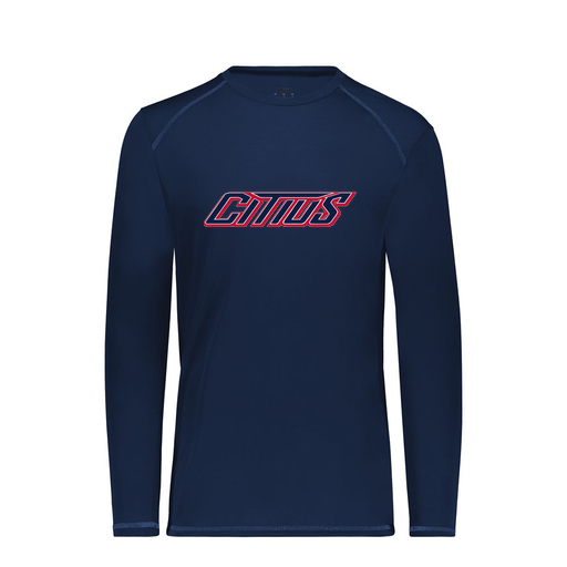[6846.065.S-LOGO3] Youth SoftTouch Long Sleeve (Youth S, Navy, Logo 3)