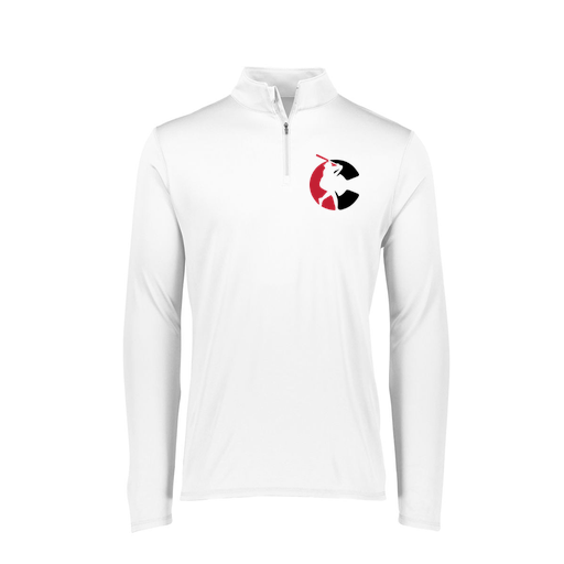 [FTLQFLWH-FAXS-LOGO1] Decker Women's Flex-Lite 1/4 Zip Shirt (Female Adult XS, White, Logo 1)