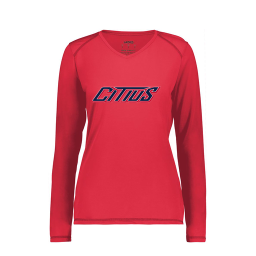 [6847.083.XS-LOGO3] Women's SoftTouch Long Sleeve (Female Adult XS, Red, Logo 3)