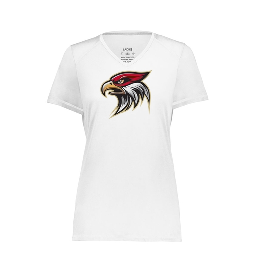 [6844.005.XS-LOGO1] Women's SoftTouch Short Sleeve (Female Adult XS, White, Logo 1)