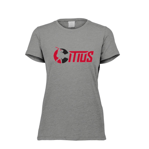 [FTSCUBGY-FAXS-LOGO2] Decker Women's Tri-Blend T-Shirt - Short Sleeve (Female Adult XS, Gray, Logo 2)