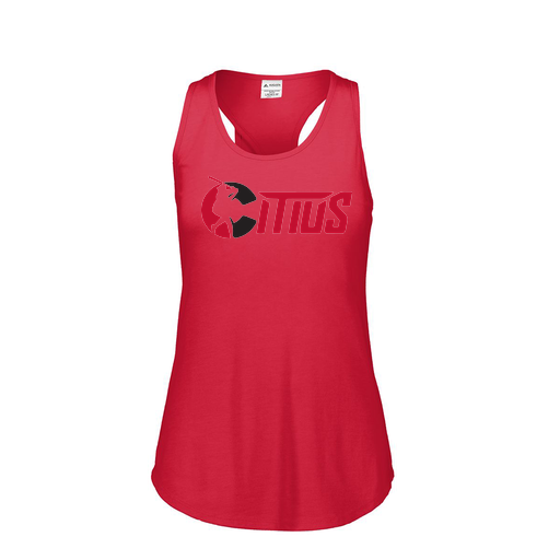 [3078.V96.S-LOGO2] Ladies Tri Blend Tank Top (Female Adult S, Red, Logo 2)