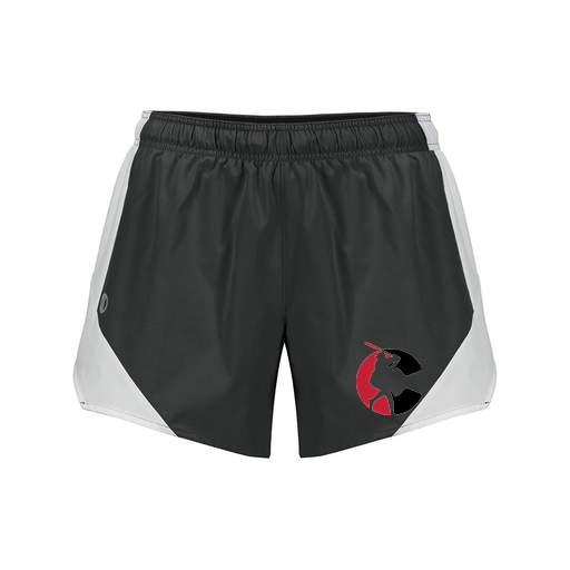 [229489.420.S-LOGO1] Girls Olympus Shorts (Female Youth S, Black, Logo 1)