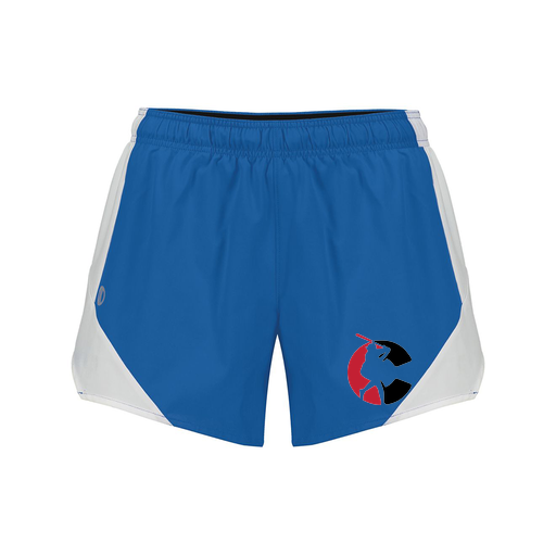 [229489.H02.S-LOGO1] Girls Olympus Shorts (Female Youth S, Royal, Logo 1)