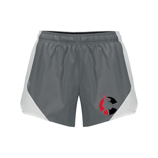 [229489.R04.S-LOGO1] Girls Olympus Shorts (Female Youth S, Gray, Logo 1)