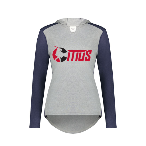 [6902.29V.XS-LOGO2] Ladies Vintage Hoodie (Female Adult XS, Navy, Logo 2)