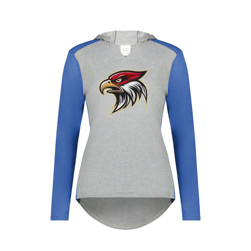 [6902.28V.XS-LOGO1] Ladies Vintage Hoodie (Female Adult XS, Royal, Logo 1)