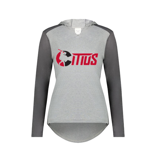 [6902.30V.XS-LOGO2] Ladies Vintage Hoodie (Female Adult XS, Gray, Logo 2)