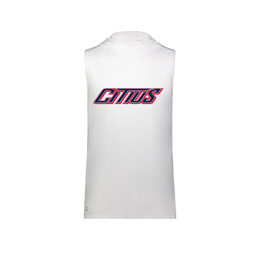 [222590.005.XS-LOGO3] Men's CoolDry Sleeveless Hoodie (Adult XS, White, Logo 3)