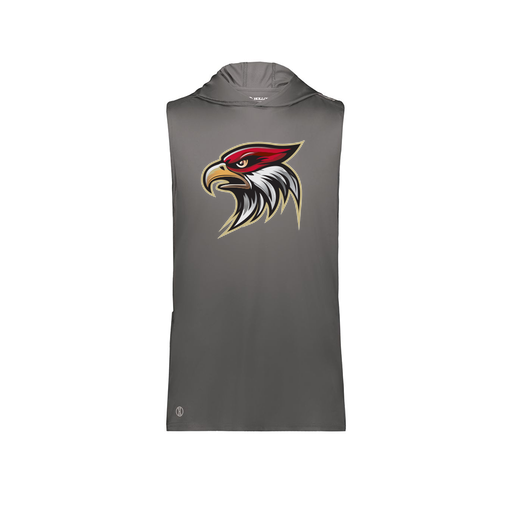 [222590.98D.XS-LOGO1] Men's CoolDry Sleeveless Hoodie (Adult XS, Gray, Logo 1)