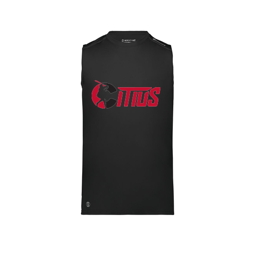 [222593.080.S-LOGO2] Men's CoolDry TankTop (Adult S, Black, Logo 2)