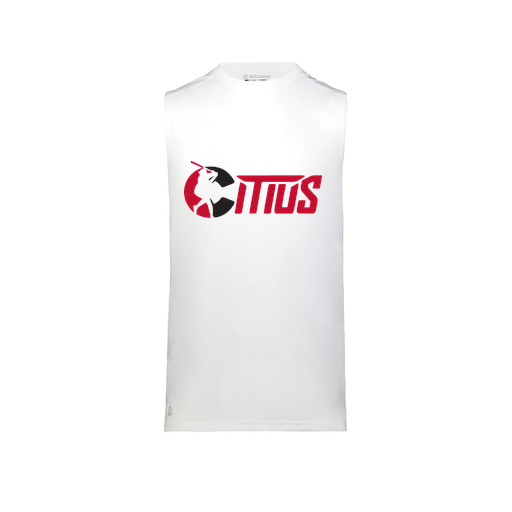 [222593.005.S-LOGO2] Men's CoolDry TankTop (Adult S, White, Logo 2)