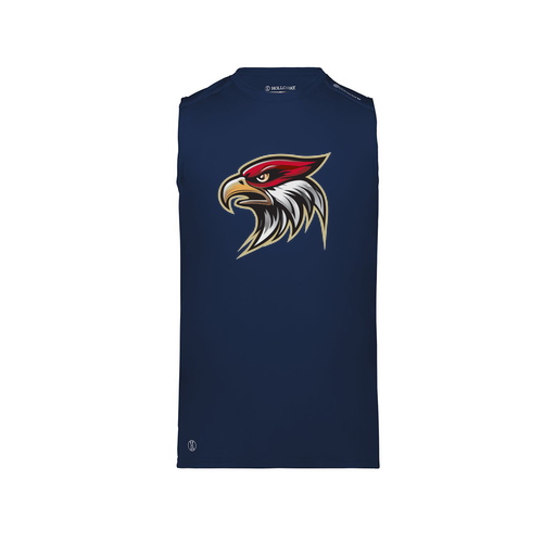 [222593.065.S-LOGO1] Men's CoolDry TankTop (Adult S, Navy, Logo 1)