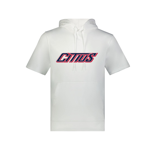 [6871.005.S-LOGO3] Men's Dri Fit Short Sleeve Hoodie (Adult S, White, Logo 3)
