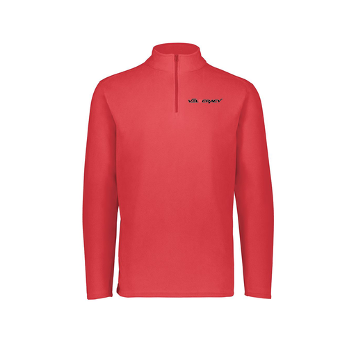 [6863.083.XS-LOGO3] Men's MicroFleece 1/4 Zip Pullover (Adult XS, Red, Logo 3)