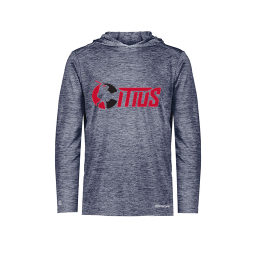 [FOLHCGNV-YS-LOGO2] Decker Youth Charge Hoodie (Youth S, Navy, Logo 2)