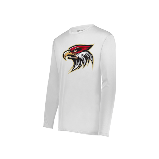 [222822.005.XS-LOGO1] Men's LS Smooth Sport Shirt (Adult XS, White, Logo 1)