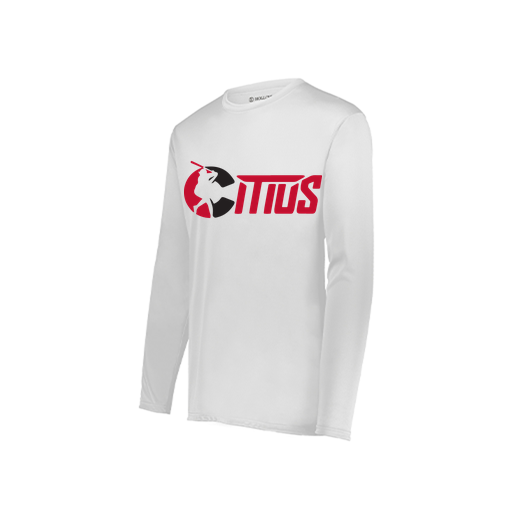 [222822.005.XS-LOGO2] Men's LS Smooth Sport Shirt (Adult XS, White, Logo 2)