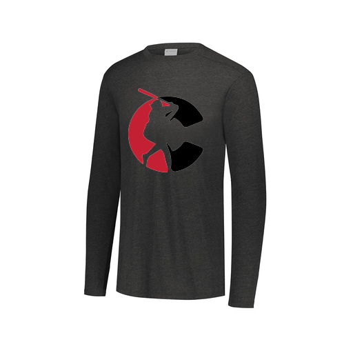 [FTLCUBBK-AXS-LOGO1] Decker Men's Tri-Blend T-Shirt - Long Sleeve (Adult XS, Black, Logo 1)
