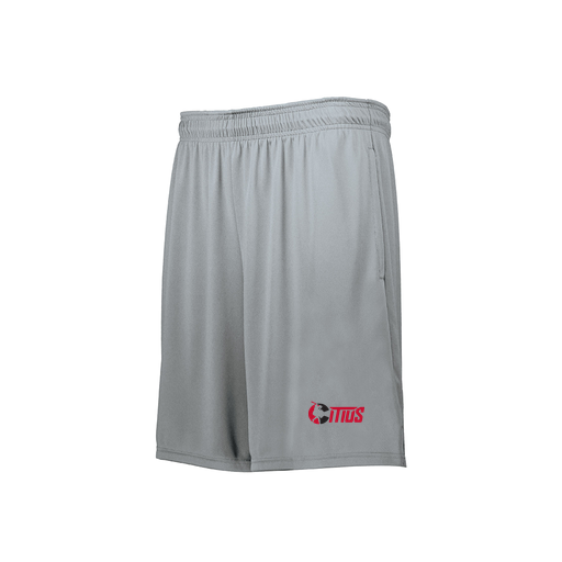 [229511.099.XS-LOGO2] Decker Men's Swift Short (Adult XS, Silver, Logo 2)