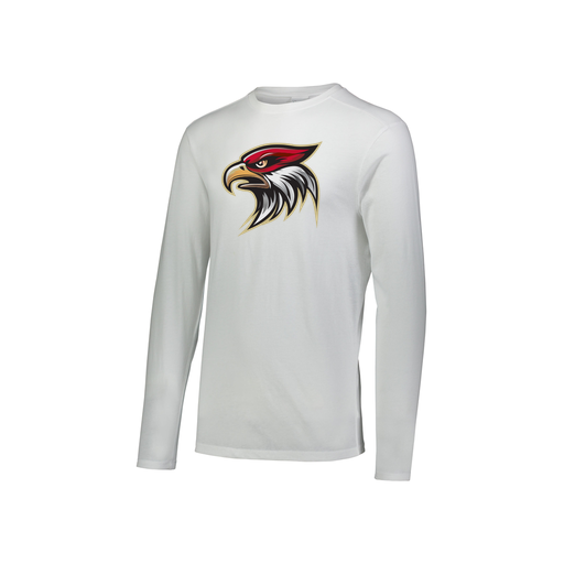 [3076.005.S-LOGO1] Youth LS Ultra-blend T-Shirt (Youth S, White, Logo 1)