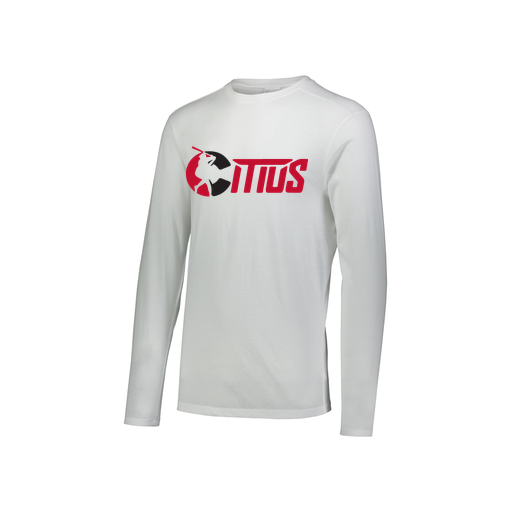 [3076.005.S-LOGO2] Youth LS Ultra-blend T-Shirt (Youth S, White, Logo 2)