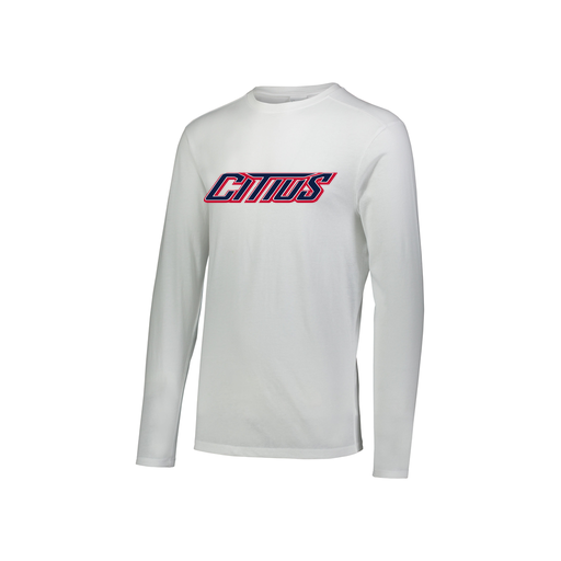 [3076.005.S-LOGO3] Youth LS Ultra-blend T-Shirt (Youth S, White, Logo 3)