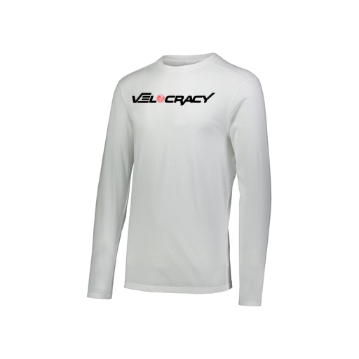 [FTLCUBWH-YS-LOGO3] Decker Youth Tri-Blend T-Shirt - Long Sleeve (Youth S, White, Logo 3)