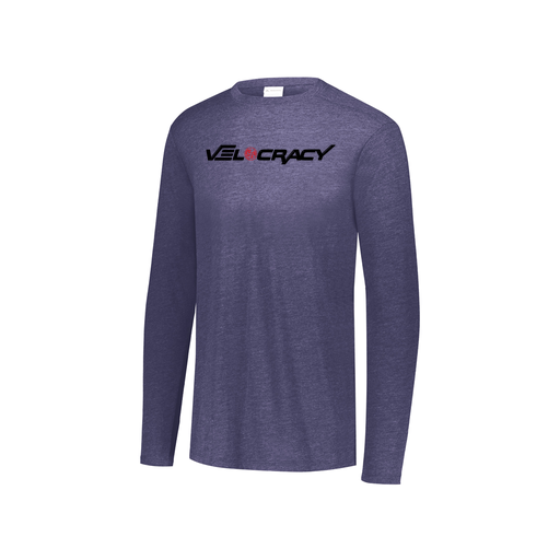 [FTLCUBNV-YS-LOGO3] Decker Youth Tri-Blend T-Shirt - Long Sleeve (Youth S, Navy, Logo 3)