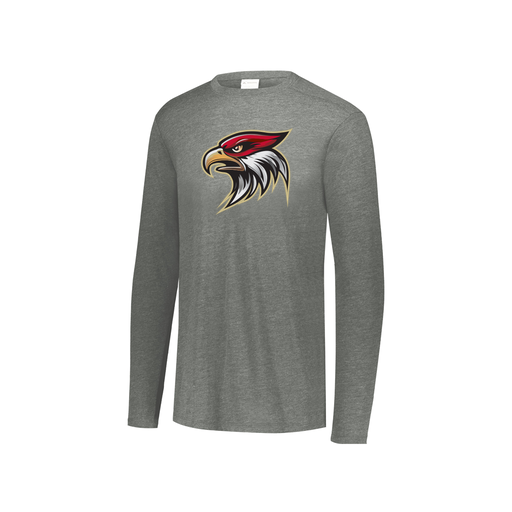 [3076.013.S-LOGO1] Youth LS Ultra-blend T-Shirt (Youth S, Gray, Logo 1)