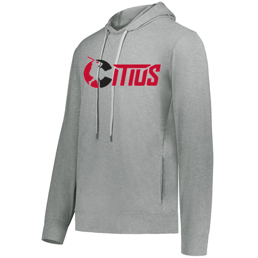 [222698.013.S-LOGO2] YOUTH VENTURA THIN KNIT HOODIE (Youth S, Silver, Logo 2)