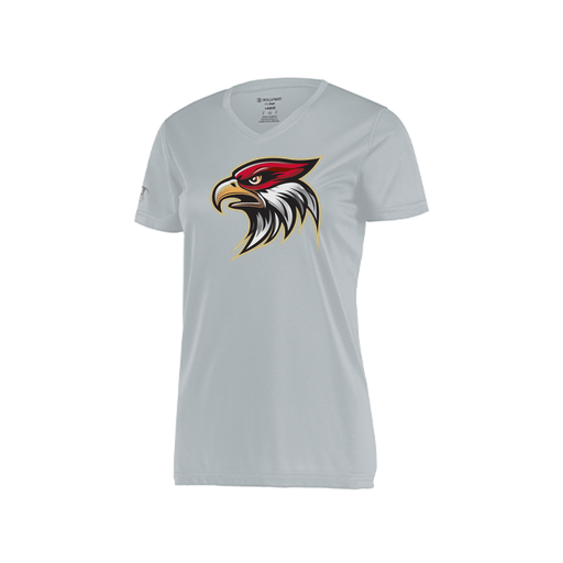 [222820.099.S-LOGO1] Ladies Movement Dri Fit Shirt (Female Adult S, Silver, Logo 1)