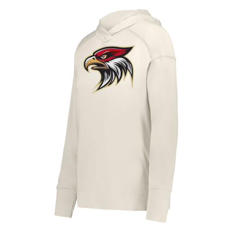 [222798-WHT-FAXS-LOGO1] Ladies Ventura Thin Knit Hoodie (Female Adult XS, White, Logo 1)