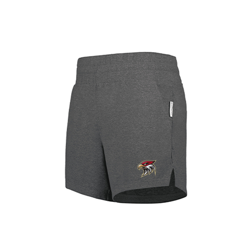 [223704.E83.XS-LOGO1] LADIES VENTURA SOFT KNIT SHORTS (Female Adult XS, Gray, Logo 1)