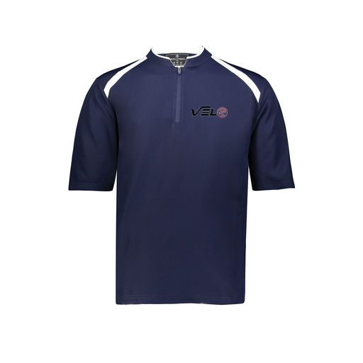 [229581-AS-NVY-LOGO4] Men's Dugout Short Sleeve Pullover (Adult S, Navy, Logo 4)