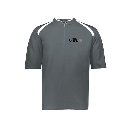 [229581-AS-GRY-LOGO4] Men's Dugout Short Sleeve Pullover (Adult S, Gray, Logo 4)