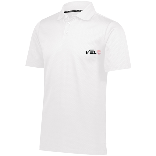 [222568.005.S-LOGO4] Men's Prism Polo (Adult S, White, Logo 4)