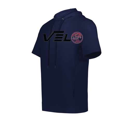 [222605.065.S-LOGO4] YOUTH VENTURA SOFT KNIT SHORT SLEEVE HOODIE (Youth S, Navy, Logo 4)