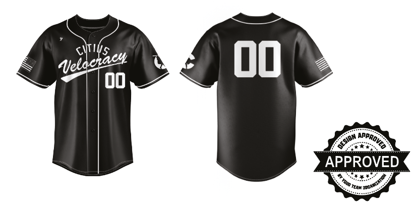 Black Full Button Jersey - Fall '25